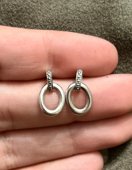 Pendientes de plata simples