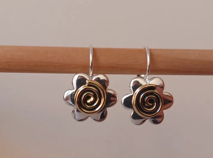 Pendientes de plata con formitas